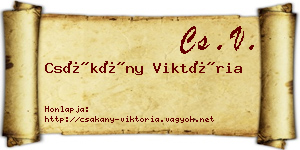 Csákány Viktória névjegykártya
