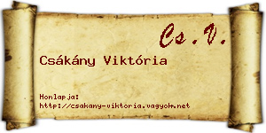 Csákány Viktória névjegykártya